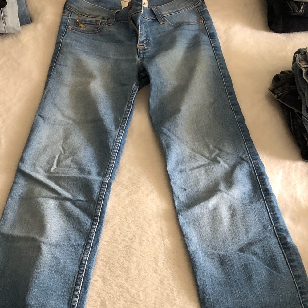 abercrombie kids straight medium washed jeans